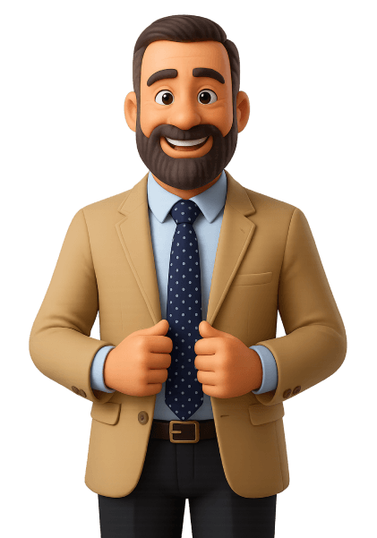 Image on man standing grabbing suit